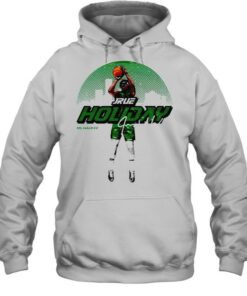 Milwaukee Bucks Jrue Holiday throw the ball shirt 5