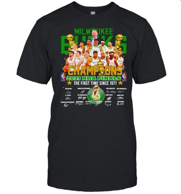 Milwaukee Bucks champions 2021 NBA finals the first time since 1971 shirt