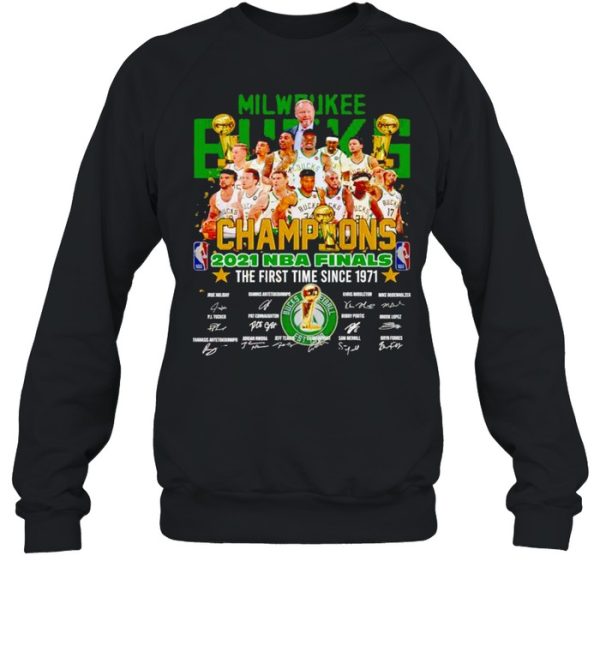 Milwaukee Bucks champions 2021 NBA finals the first time since 1971 shirt