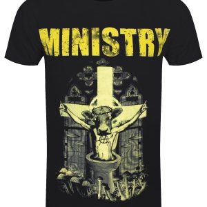 Ministry Holy Cow Block Letters Mens Black T Shirt 1