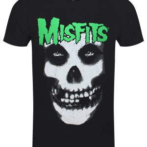 Misfits Glow Jurek Skull Mens Black T Shirt 1