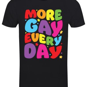 More Gay Every Day Men’s Black T-Shirt