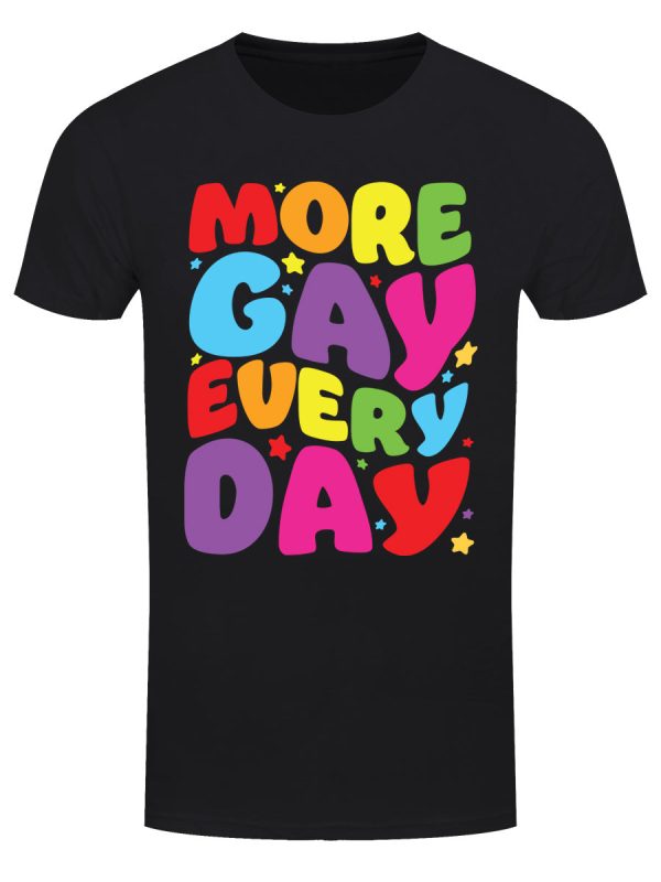 More Gay Every Day Men’s Black T-Shirt