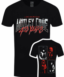 Motley Crue 40 Years Mens Black T Shirt 1