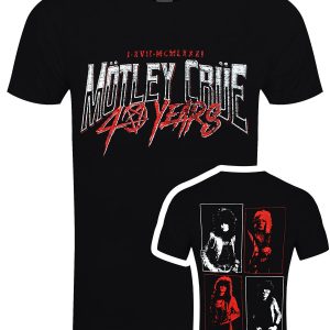 Motley Crue 40 Years Men’s Black T-Shirt