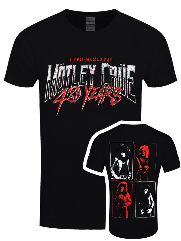 Motley Crue 40 Years Men’s Black T-Shirt