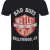 Motley Crue Bad Boys Shield Men’s Black T-Shirt