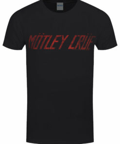 Motley Crue Distressed Logo Mens Black T Shirt 1