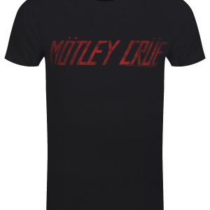 Motley Crue Distressed Logo Men’s Black T-Shirt