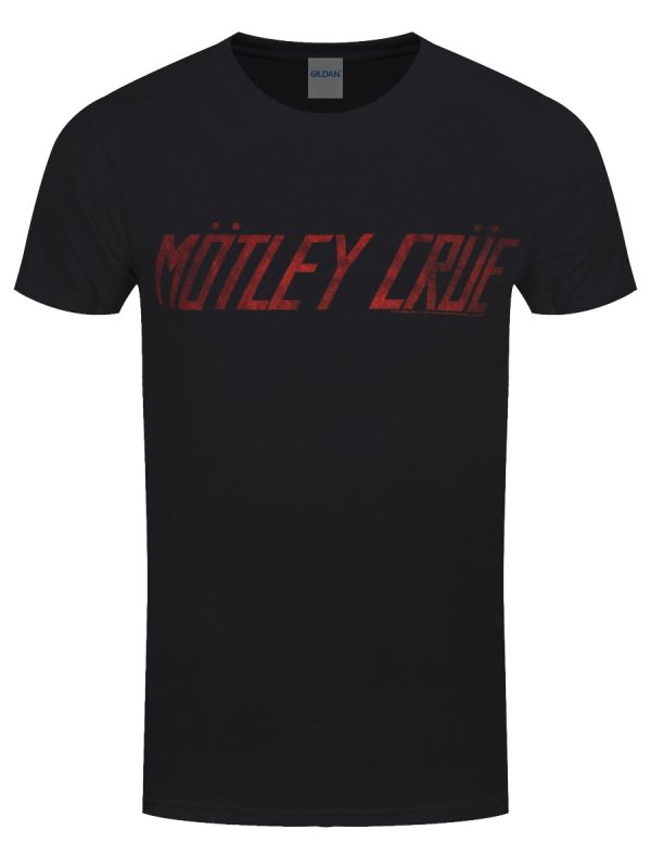 Motley Crue Distressed Logo Men’s Black T-Shirt