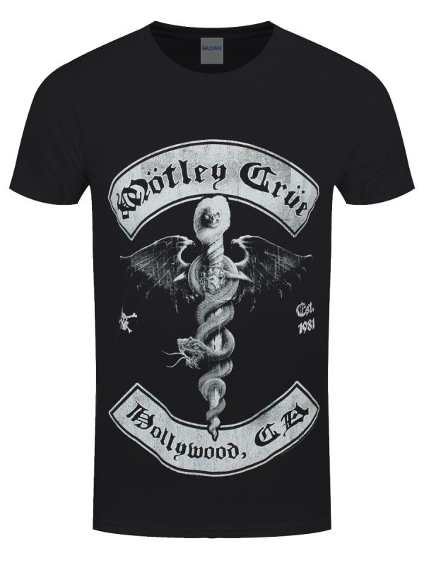 Motley Crue Feelgood Hollywood Revision Men’s Black T-Shirt