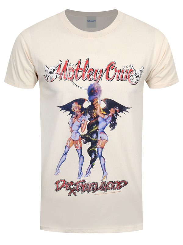 Motley Crue Vintage Dr Feelgood Men’s Sand T-Shirt