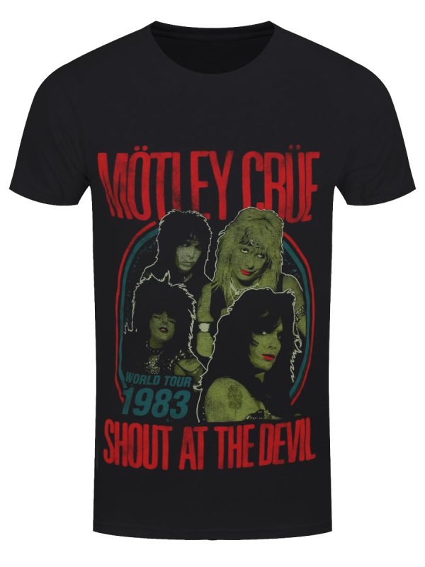 Motley Crue Vintage Shout At The Devil 83 Tour Men’s Black T-Shirt