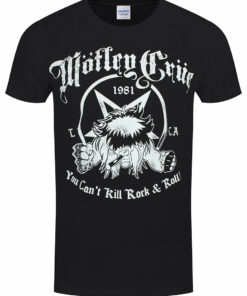 Motley Crue You Cant Kill Rock Roll Mens Black T Shirt 1