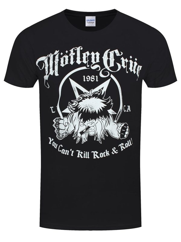 Motley Crue You Can’t Kill Rock & Roll Men’s Black T-Shirt