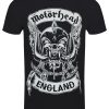 Motorhead Crosses Sword England Crest Men’s Black T-Shirt