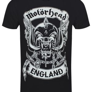 Motorhead Crosses Sword England Crest Men’s Black T-Shirt