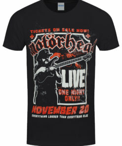 Motorhead Lemmy Firepower Mens Black T Shirt 1
