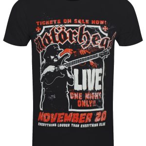 Motorhead Lemmy Firepower Men’s Black T-Shirt