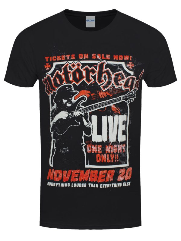 Motorhead Lemmy Firepower Men’s Black T-Shirt