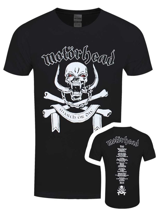 Motorhead March Or Die Lyrics Men’s Black T-Shirt