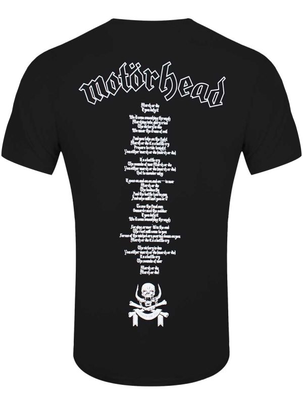 Motorhead March Or Die Lyrics Men’s Black T-Shirt