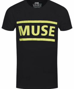 Muse Yellow Logo Mens Black T Shirt 1