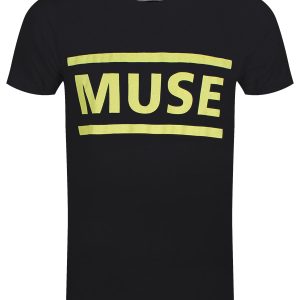 Muse Yellow Logo Mens Black T Shirt 1