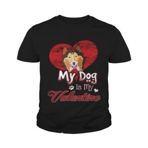 My Dog Is My valentine Rough Collie Shirt 4