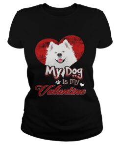 My Dog Is My valentine Samoyed Shirt 1