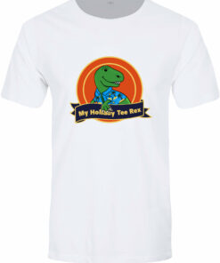 My Holiday Tee Rex Mens White T Shirt 1