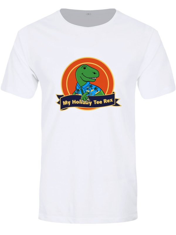 My Holiday Tee Rex Men’s White T-Shirt