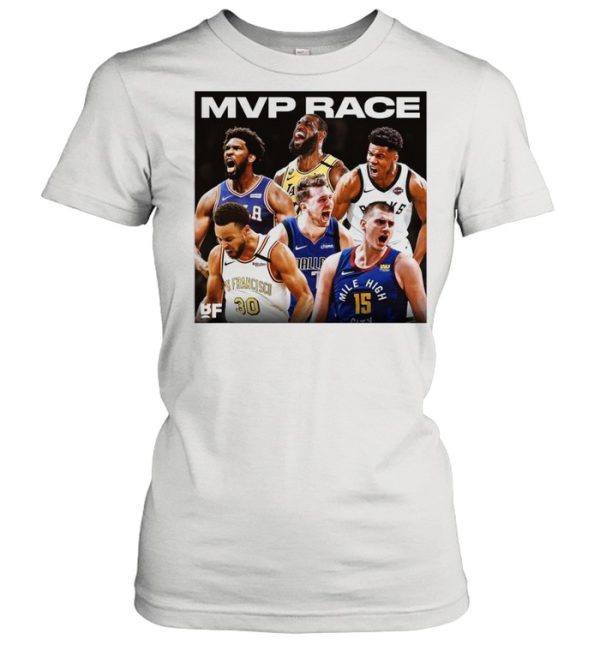 NBA MVP Embiid Lebron Jokic Steph Curry Giannis Luka 2021 shirt