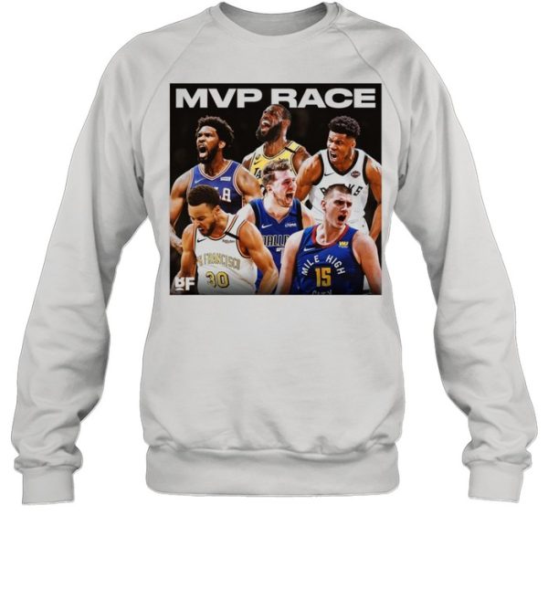 NBA MVP Embiid Lebron Jokic Steph Curry Giannis Luka 2021 shirt