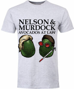Nelson Murdock Avocados At Law Mens Grey T Shirt 1