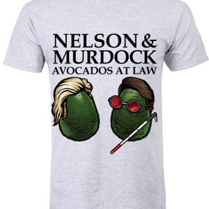 Nelson Murdock Avocados At Law Mens Grey T Shirt 1