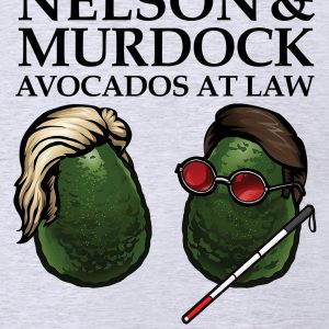 Nelson Murdock Avocados At Law Mens Grey T Shirt 3