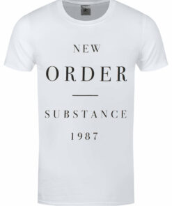 New Order Substance Mens White T Shirt 1