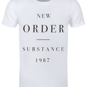 New Order Substance Mens White T Shirt 1