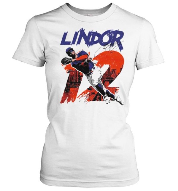 New York Baseball Francisco Lindor #12 throw the ball shirt