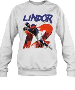 New York Baseball Francisco Lindor 12 throw the ball shirt 4