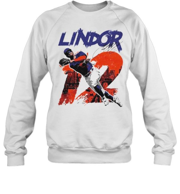 New York Baseball Francisco Lindor #12 throw the ball shirt