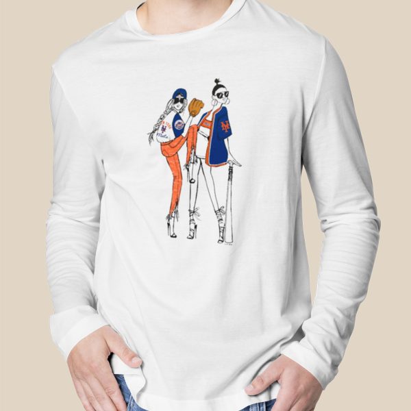 New York Mets G-III 4Her by Carl Banks White Baseball Girls Fitted T-Shirt