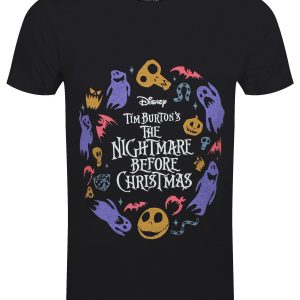 Nightmare Before Christmas Characters Unisex Black T Shirt 1