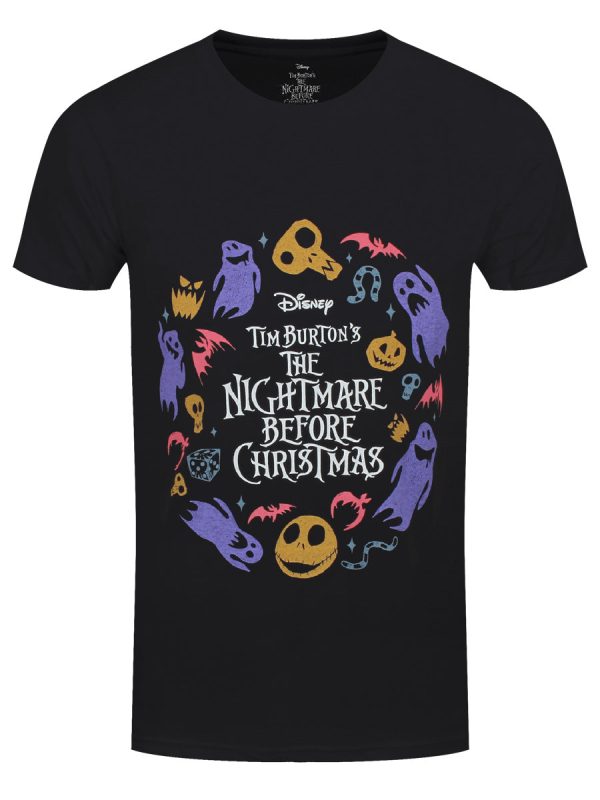 Nightmare Before Christmas Characters Unisex Black T-Shirt