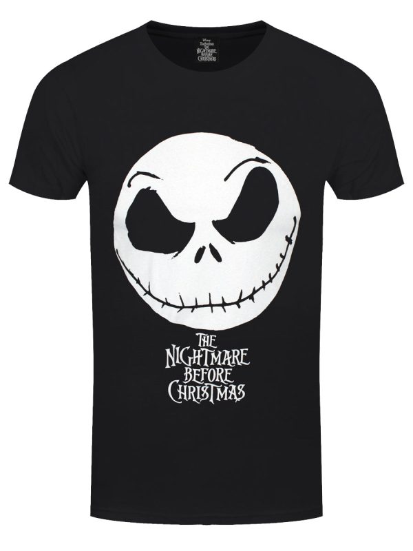 Nightmare Before Christmas Jack Face & Logo Men’s T-Shirt