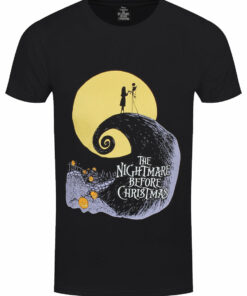 Nightmare Before Christmas Silhouette Mens Black T Shirt 1