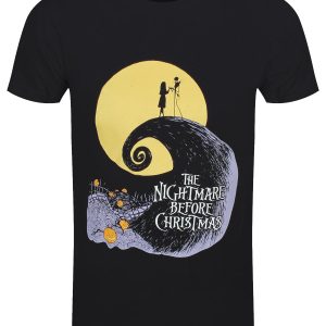 Nightmare Before Christmas Silhouette Men’s Black T-Shirt