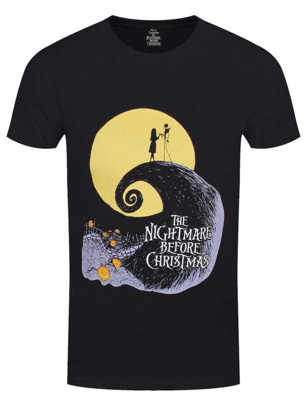 Nightmare Before Christmas Silhouette Men’s Black T-Shirt