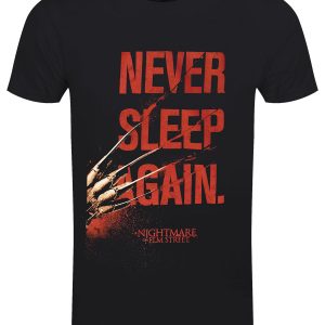 Nightmare On Elm Street Never Sleep Again Mens Black T Shirt 1